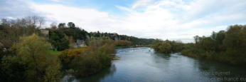 Rochefort sur Nenon : paysage, arbres et rivière Doubs