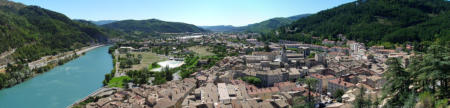 Sisteron : la ville et la Durance depuis la citadelle