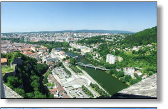 Besançon : ensemble ville, ponts sur le Doubs