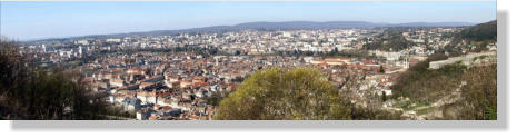Besançon : étalement de la ville hors le méandre du Doubs